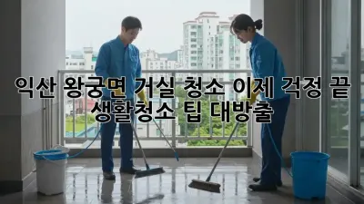익산 왕궁면 거실 청소, 이제 걱정 끝! 생활청소 팁 대방출!