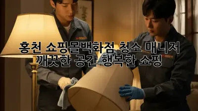 홍천 쇼핑몰/백화점 청소 매니저: 깨끗한 공간, 행복한 쇼핑!
